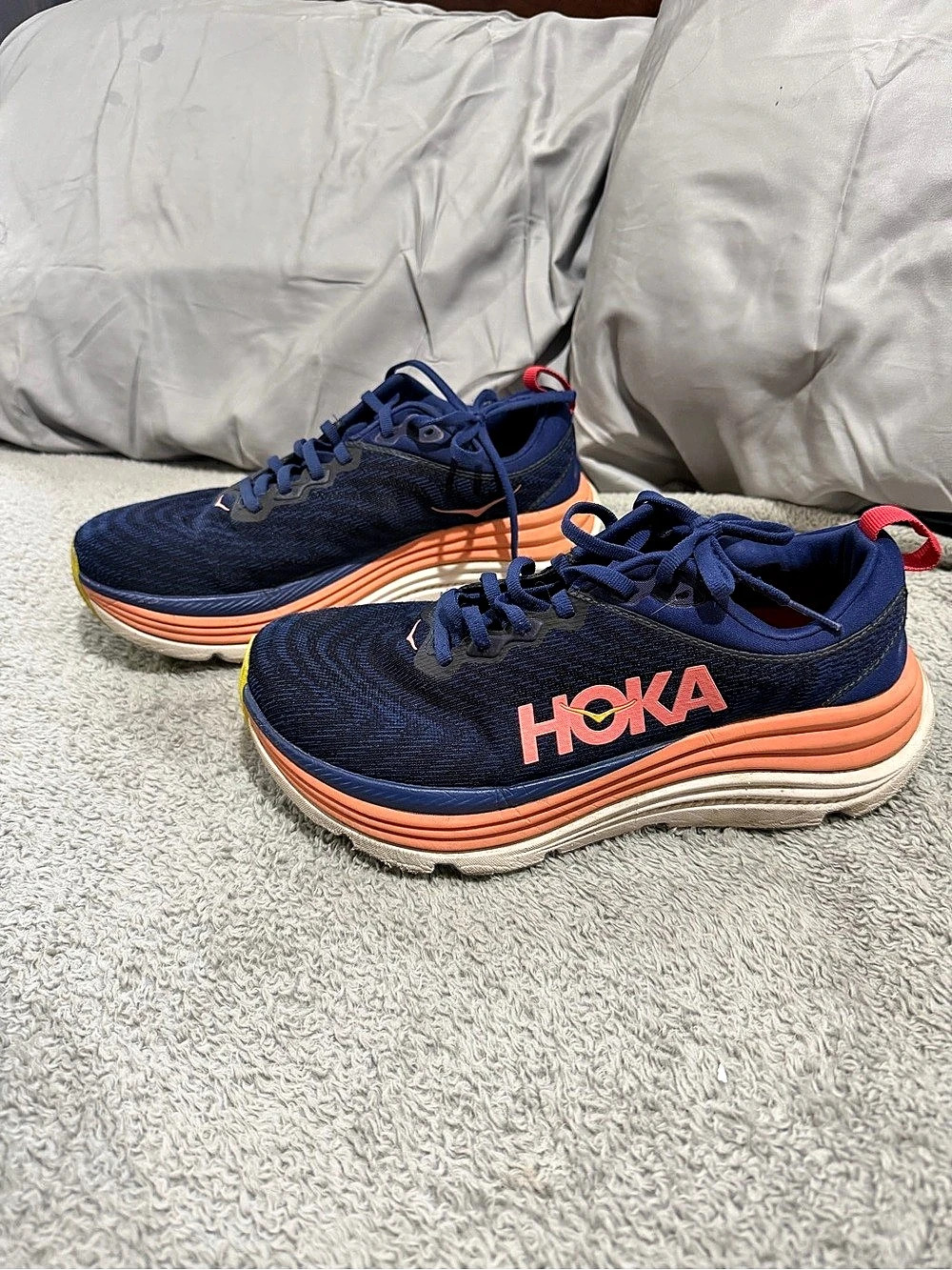 HOKA Gaviota 5 Women's Athletic Shoes Blue & Orange US 8.5